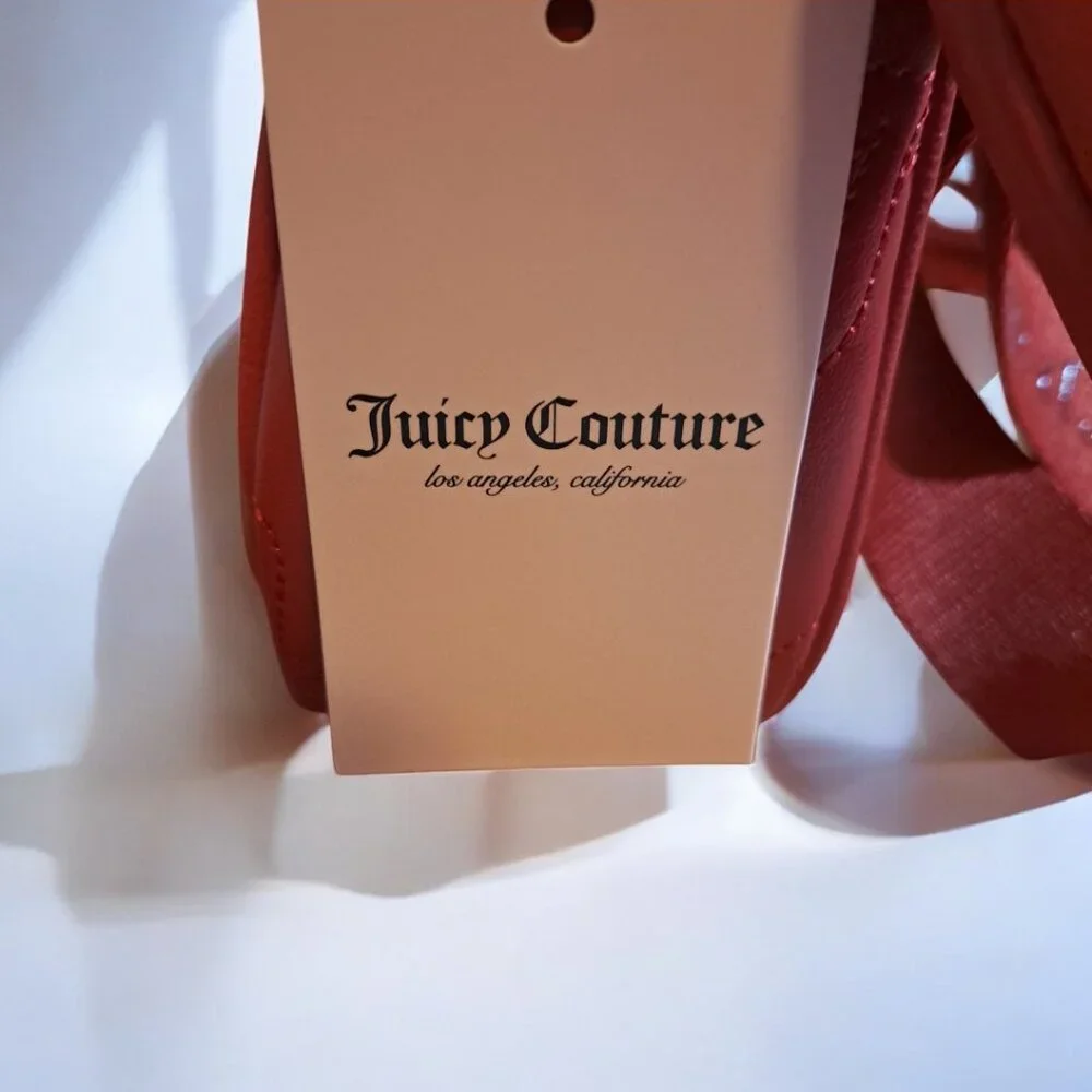 Juicy Couture Pink League HOBO Crossbody Bag with Pouch Red NWT